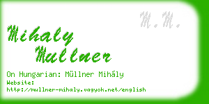 mihaly mullner business card