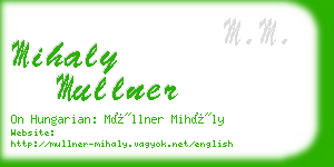 mihaly mullner business card